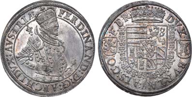 Лот №9,  Священная Римская империя. Австрия. Эрцгерцог Фердинанд (1564-1595 гг.). Рейхсталер.