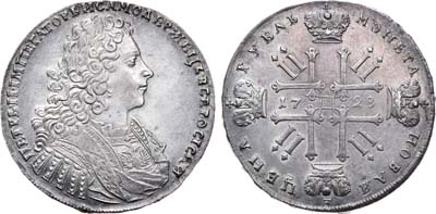 Лот №364, 1 рубль 1728 года.