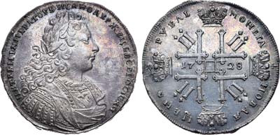 Лот №352, 1 рубль 1728 года.