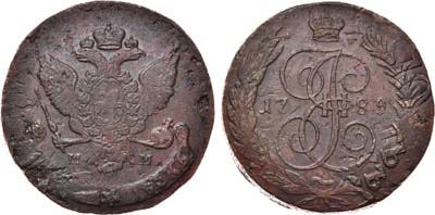 Лот №481, 5 копеек 1789 года. ММ.