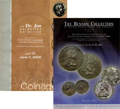 Лот №804,  Лот из 2 аукционных каталогов американской фирмы Ira&Larry Goldberg Coins&Collectibles Inc.