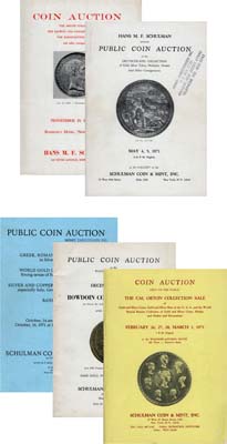 Лот №811,  Лот из 5 аукционных каталогов знаменитой американской фирмы Schulman..