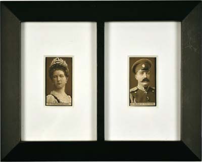 Лот №724,  Рамка с двумя фотографиями Великого Князя Георгия Михайловича и его супруги Великой Княгини Марии Георгиевны .
