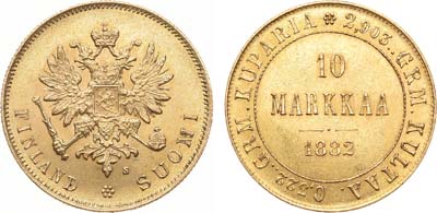 Лот №358, 10 марок 1882 года. S.