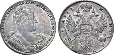 Лот №61, Коллекция. 1 рубль 1733 года.