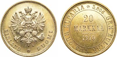 Лот №757, 20 марок 1910 года. L.