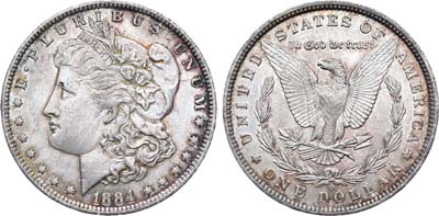 Лот №22,  США. 1 доллар 1884 года.