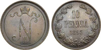 Лот №432, 10 пенни 1895 года.