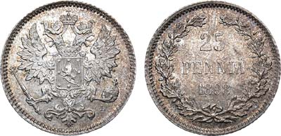 Лот №470, 25 пенни 1898 года. L.