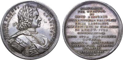 Лот №182, Медаль 1721 года. В память заключения Ништадтского мира между Россией и Швецией.