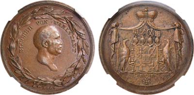 Лот №509, Медаль 1815 года. В честь Г. Блюхера фон Вальштадта. В слабе ННР AU 58 BN.