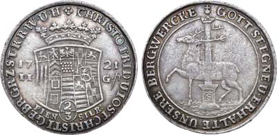 Лот №56,  Священная Римская Империя. Графство Штольберг-Штольберг. Граф Кристоф Фридрих. 2/3 талера 1721 года.