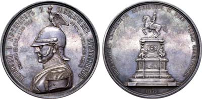 Лот №670, Медаль 1859 года. В память открытия памятника императору Николаю I в Санкт-Петербурге.