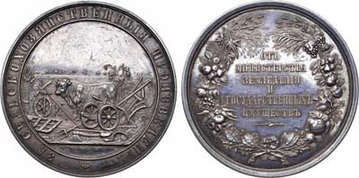 Лот №771, Медаль от Министерства земледелия и государственных имуществ 