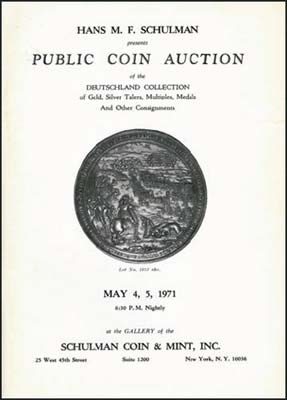 Лот №979,  Schulman Coin. Каталог аукциона. Bowdoin College Collection.