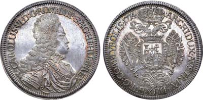 Лот №19,  Священная Римская империя. Император Карл VI. Австрия. Тироль. Талер 1714 года.
