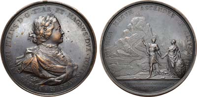 Лот №334, Медаль 1682 года. В память восшествия Петра I на престол.