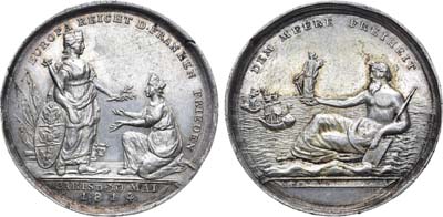 Лот №581, Медаль 1814 года. Мирный договор с Францией.