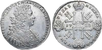 Лот №296, 1 рубль 1728 года.