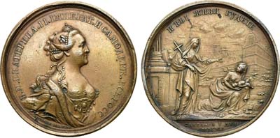 Лот №375, Медаль 1763 года. В память учреждения Воспитательного дома в Санкт-Петербурге.