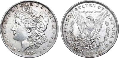 Лот №55,  Соединённые Штаты Америки. 1 доллар 1883 года.