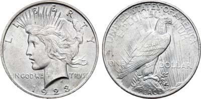 Лот №56,  Соединённые Штаты Америки. 1 доллар 1923 года.