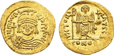 Лот №7,  Византийская Империя. Император Маврикий Флавий Тиберий. Солид 582-602 гг.