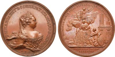 Лот №214, Коллекция. Медаль 1742 года. В память коронации Императрицы Елизаветы Петровны.
