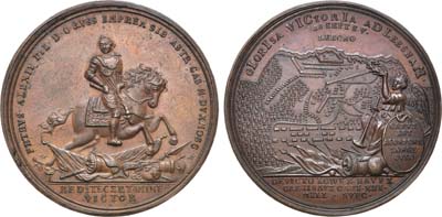 Лот №23, Коллекция. Медаль 1708 года. В память победы при Лесной.