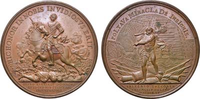 Лот №28, Коллекция. Медаль 1709 года. В память победы над шведами при Полтаве.