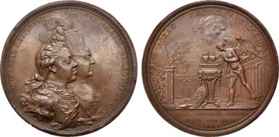 Лот №363, Коллекция. Медаль 1776 года. В память о бракосочетании Цесаревича Павла Петровича.