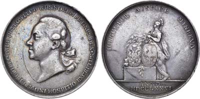 Лот №366, Коллекция. Медаль 1776 года. В память визита Великого Князя Павла Петровича в Берлин в 1776 году.