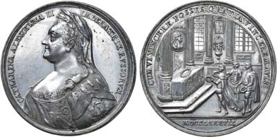 Лот №402, Коллекция. Медаль 1787 года. В память возвращения территорий от Польши  .