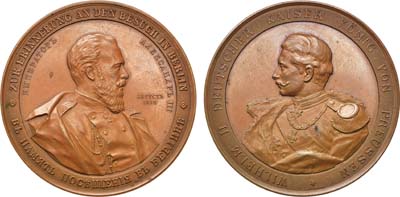 Лот №752, Коллекция. Медаль 1889 года. В память визита Императора Александра III в Берлин.