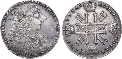 Лот №98, Коллекция. 1 рубль 1728 года.