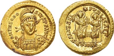 Лот №20,  Римская Империя. Император Феодосий II. Солид 408-450 гг.