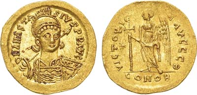 Лот №23,  Византийская Империя. Император Анастасий I. Солид 491-518 гг.