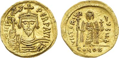 Лот №25,  Византийская Империя. Император Фока. Солид 602-610 гг.