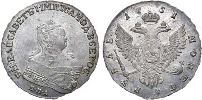 Лот №482, 1 рубль 1751 года. ММД.