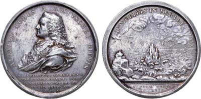 Лот №521, Медаль 1762 года. В честь графа А.П. Бестужева-Рюмина.