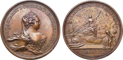 Лот №409, Медаль 1761 года. В память кончины императрицы Елизаветы Петровны.