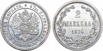 Лот №766, 2 марки 1870 года. S.