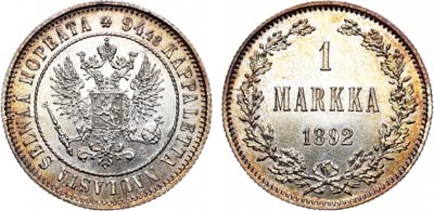 Лот №868, 1 марка 1892 года. L.