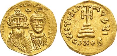 Лот №16,  Византийская империя. Императоры Ираклий и Ираклий Константин. Солид 610-641 гг.