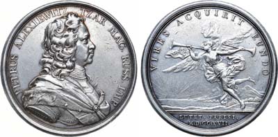 Лот №202, Медаль 1717 года. В память посещения Петром I Парижского монетного двора 1 июня 1717 г..
