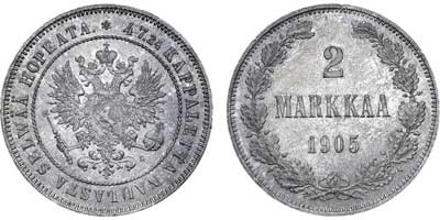 Лот №604, 2 марки 1905 года. L.