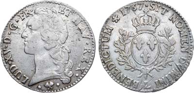 Лот №102,  Королевство Франция. Король Людовик XV. Экю 1767 года.