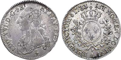 Лот №103,  Королевство Франция. Король Людовик XVI. 1/2 экю 1783 года.
