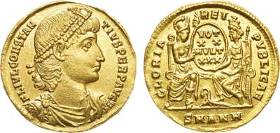 Лот №24,  Римская империя. Император Констанций II (Август 337-361 гг.) Солид 348-353 гг.
