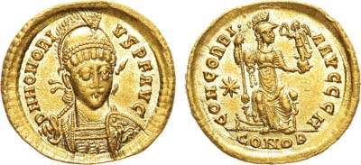 Лот №25,  Римская империя. Император Гонорий. Солид 403-408 гг.